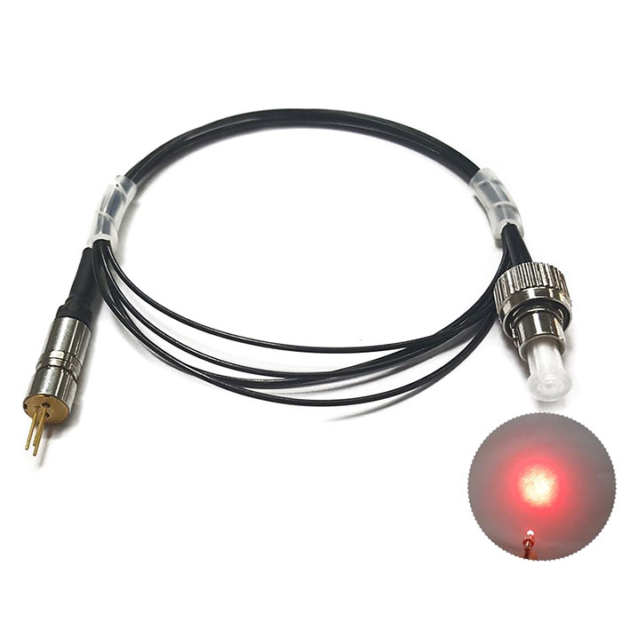 635nm 5mW Red ليزر ضفيرة ليزر الألياف متعدد الأوضاع